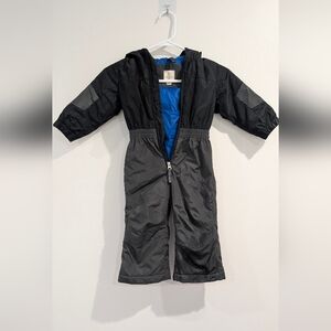 Lands' End Kids Black Snowsuit with Blue Lining
